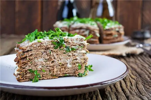 Нежнейший печёночный торт с морковью и ароматным луком